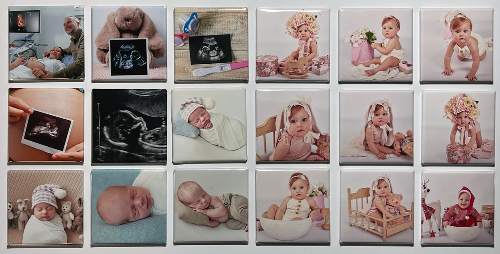 Baby Portrait Magnet Subscription (1 set of 9 each month | Month to Month Subscription)