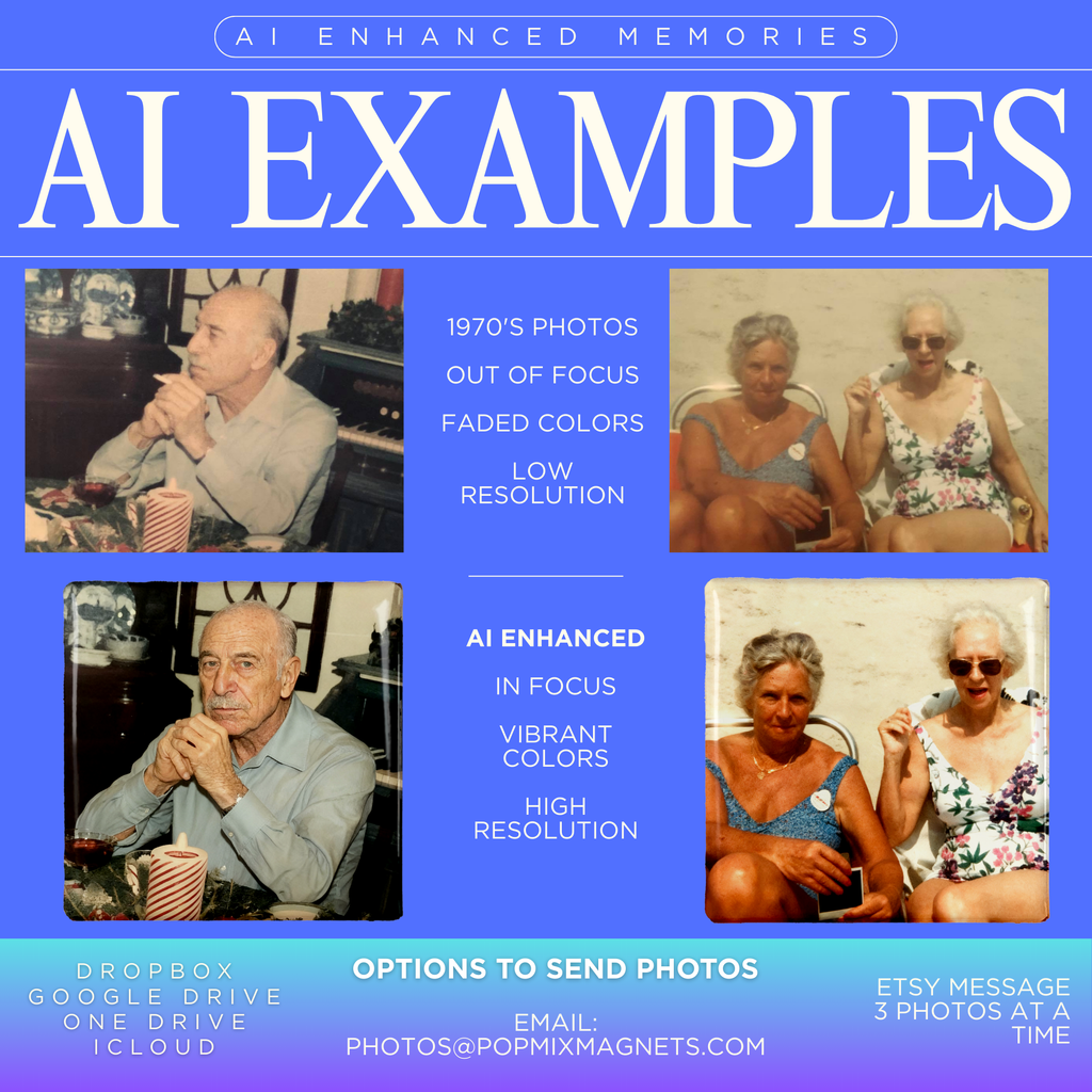 Custom Photo Button Magnets 2X2 Inch Square (Set of 16)