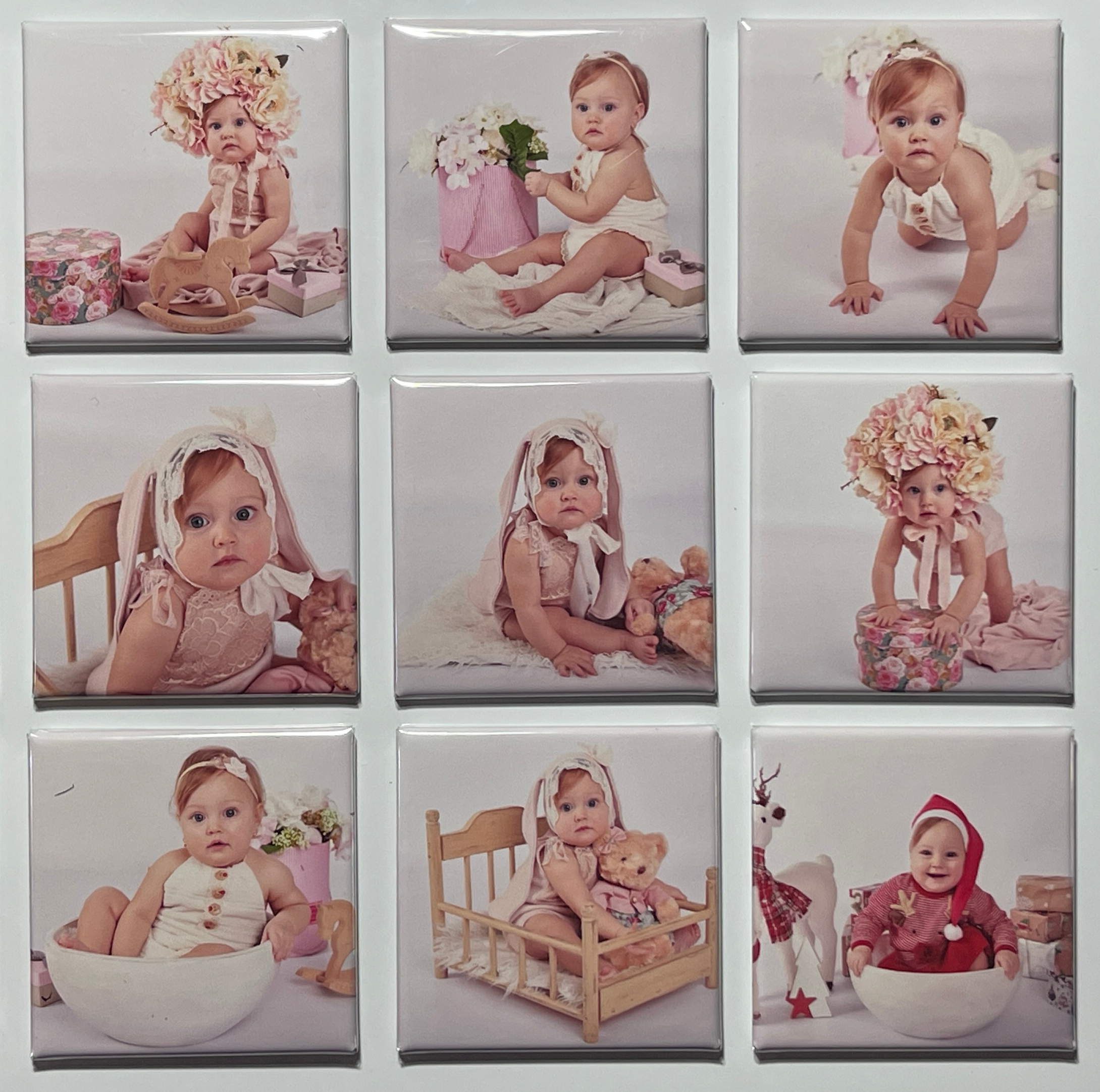 Baby Portrait Magnet Subscription (1 set of 9 each month | Month to Month Subscription)
