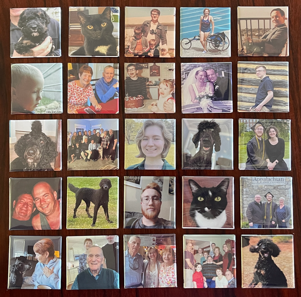 Custom Photo Button Magnets 2X2 Inch Square (Set of 25)