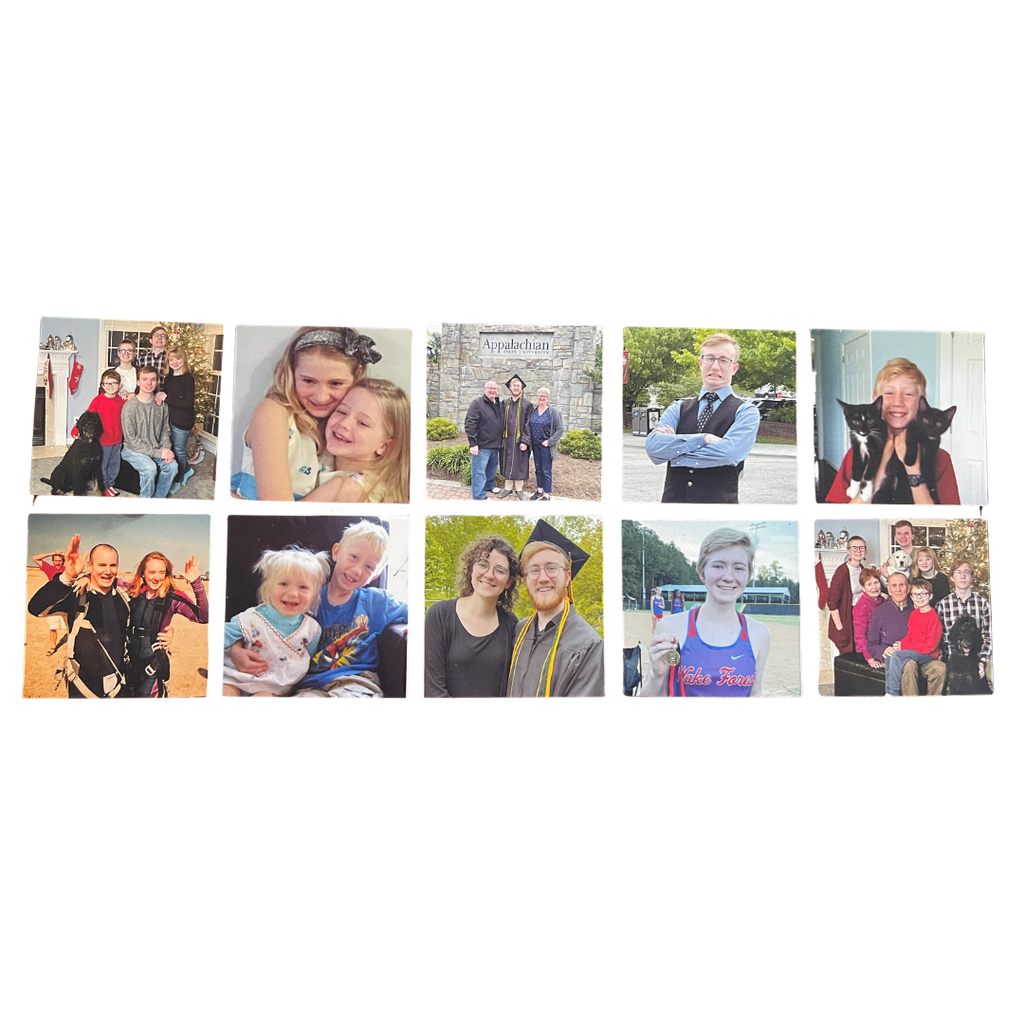 Custom Photo Flat Magnets 2X2 Inch Square (Set of 10)