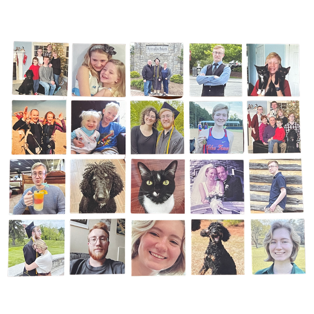 Custom Photo Flat Magnets 2X2 Inch Square (Set of 20)