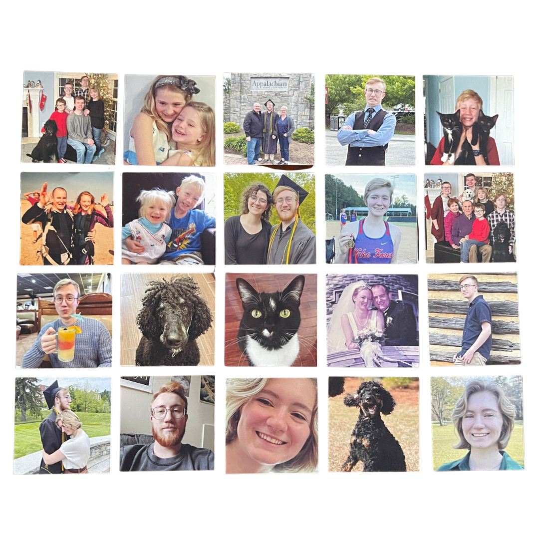 Custom Photo Flat Magnets 2X2 Inch Square (Set of 20)