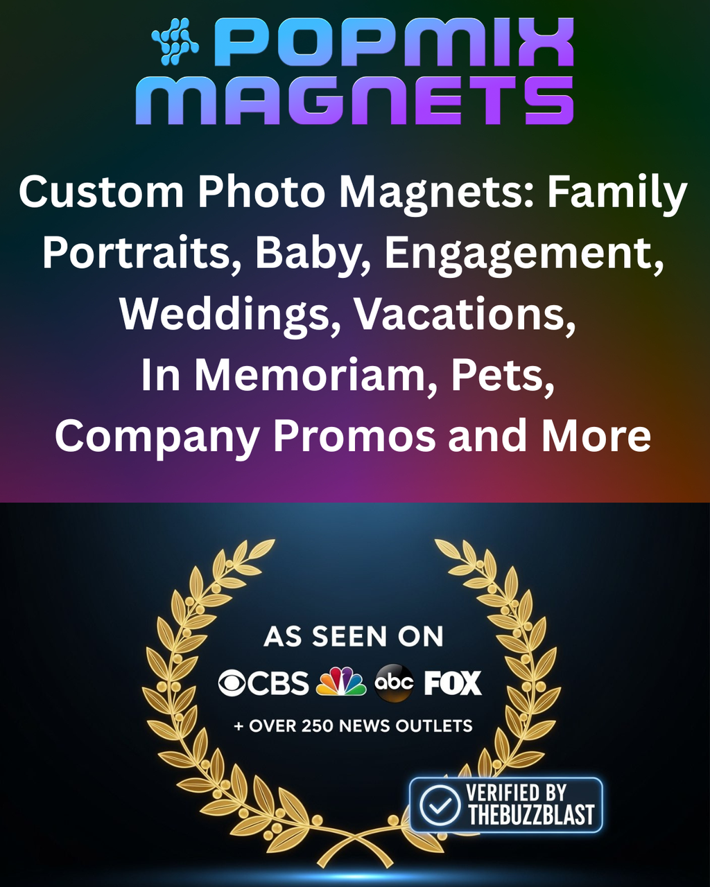 Baby Portrait Magnet Subscription (1 set of 9 each month | Month to Month Subscription)