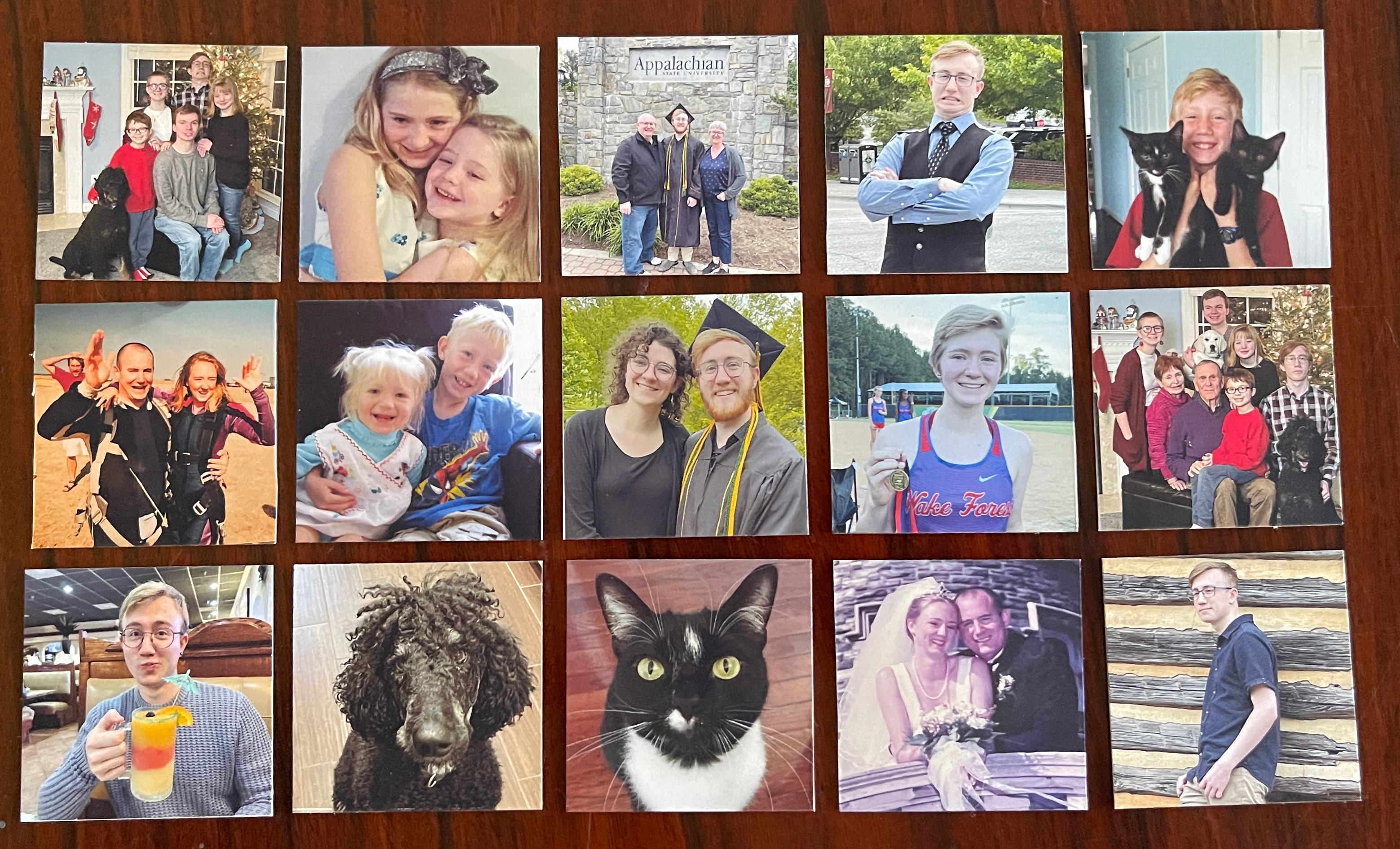 Custom Photo Flat Magnets 2X2 Inch Square (Set of 15)