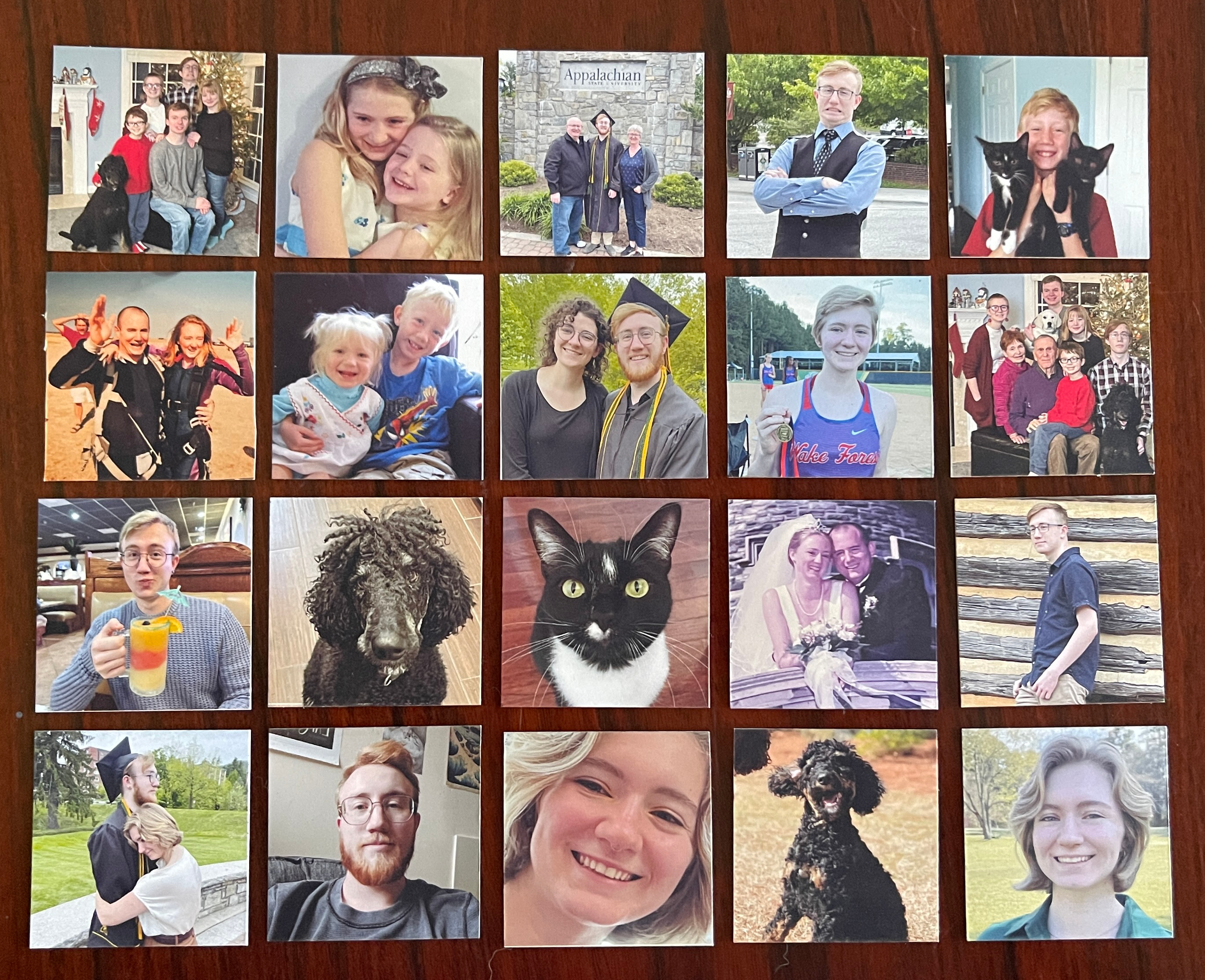 Custom Photo Flat Magnets 2X2 Inch Square (Set of 20)